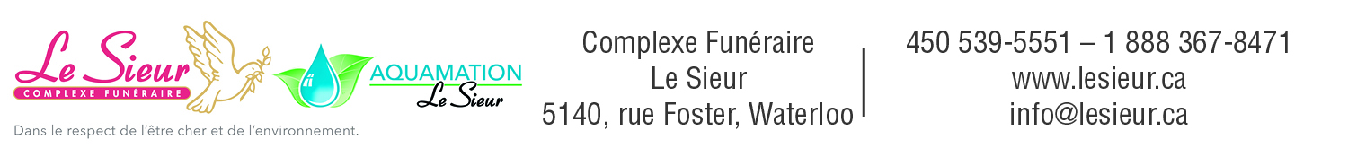 (FERMÉ) COMPL. FUN. J.A. LE SIEUR -WATERLOO AQUAM