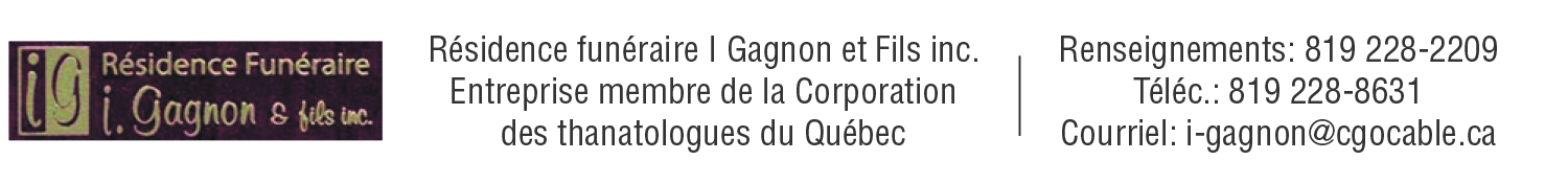 (Nécro) RESIDENCE FUN. I. GAGNON ET FILS