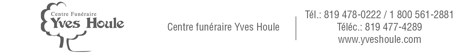 (Nécro) YVES HOULE ET FRÈRE INC -MERCURE