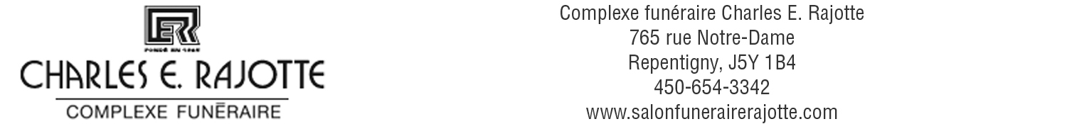 (Nécro) COMPLEXE FUN. CHARLES E. RAJOTTE INC