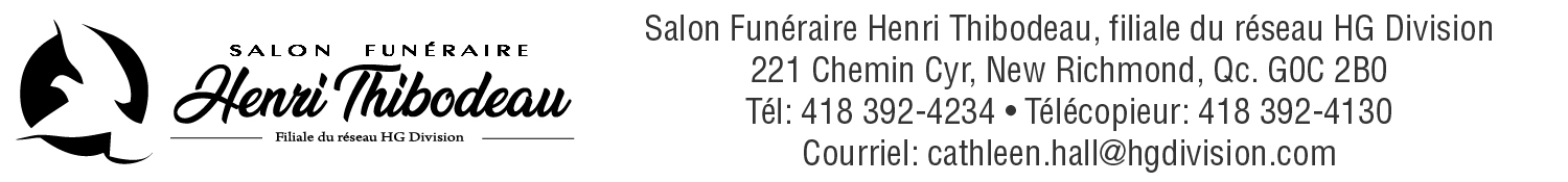 (nécro) SALON FUNERAIRE HENRI THIBODEAU