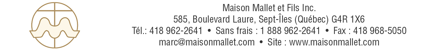 (Nécro) MAISON MALLET & FILS -SEPT-ILES