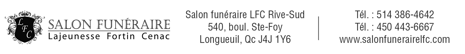 (Nécro) SALON FUNERAIRE LFC RIVE-SUD