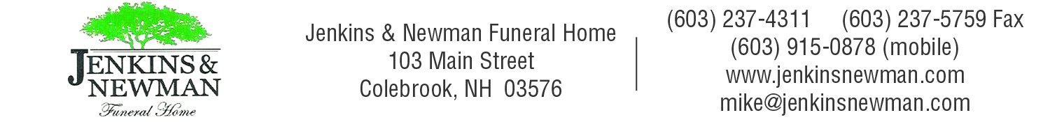 (NECRO)  JENKINS & NEWMAN FUNERAL HOM